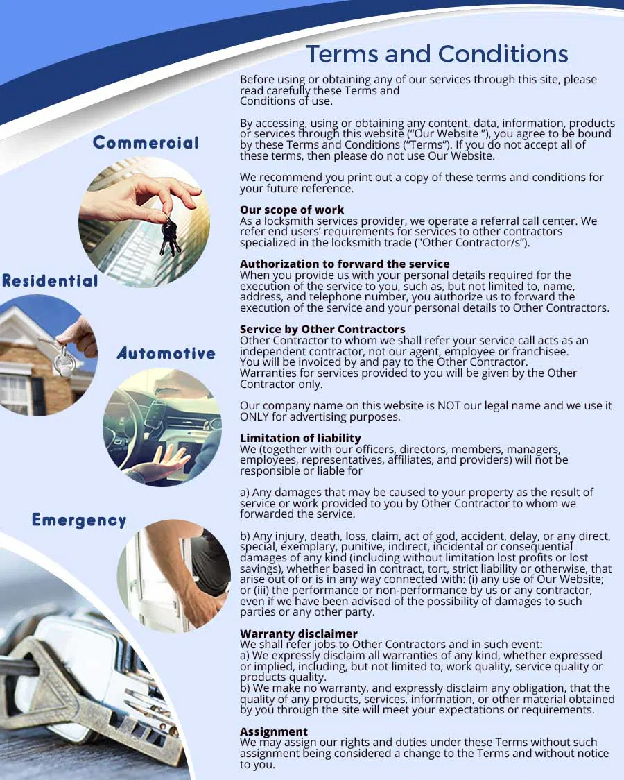 West Long Branch Locksmith West Long Branch, NJ 732-366-9363 - terms-ls